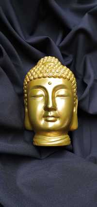 statueta BUDDHA,rasina auriu metalizat, arta religie asiatica,budism