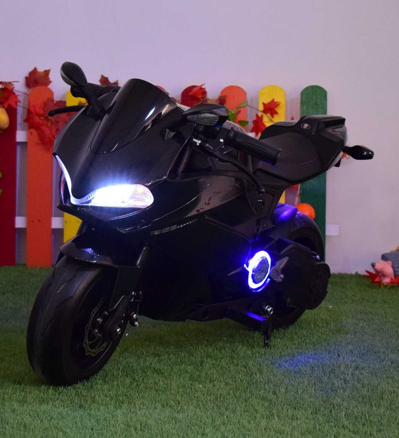 Motocicleta electrica pentru copii KinderAuto SX1629 250W 24V #Black