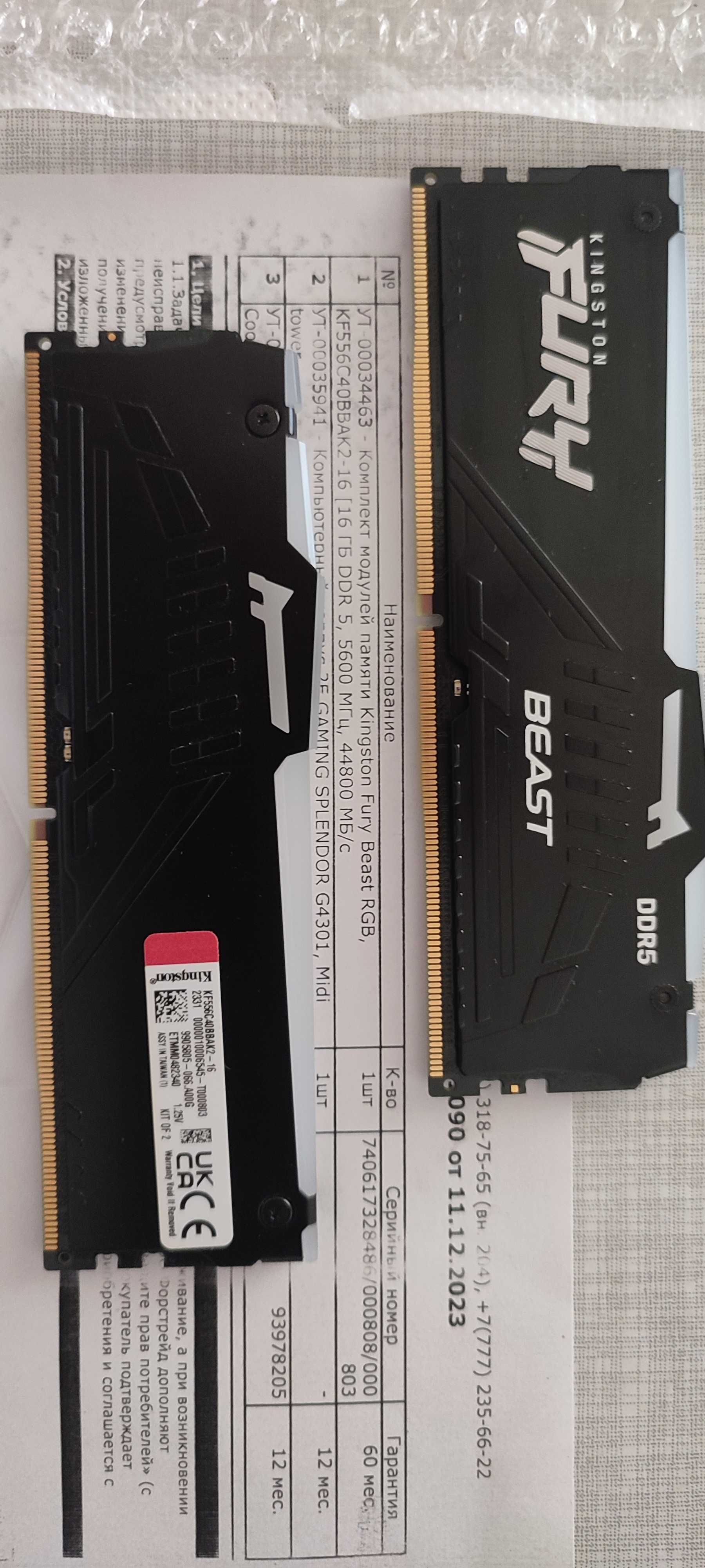 kingston fury beast ddr5 16gb
