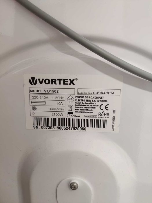 Vand masina de spalat VORTEX  modeL VO1502