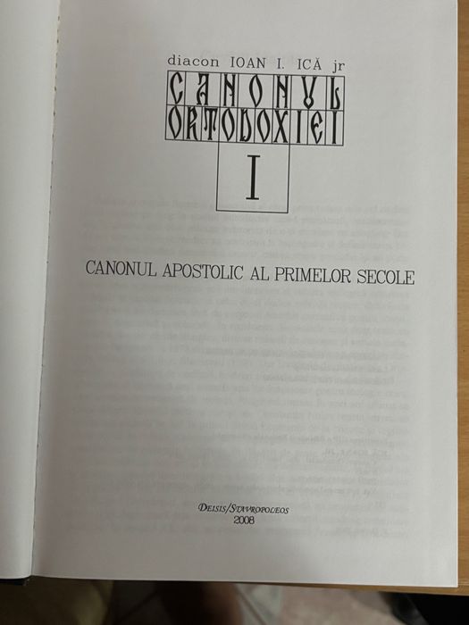 Canonul Ortodoxiei Pr Ica