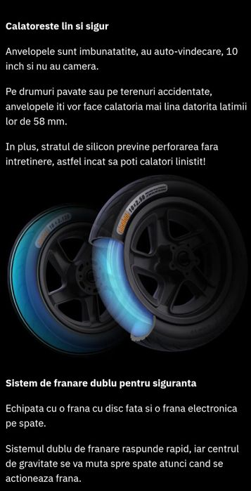 Trotineta electrica NINEBOT KickScooter F2, 10 inch, negru
