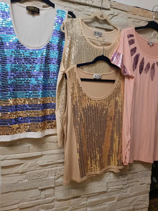 Bluze cu paiete sau brodate L/XL,  rochite L/XL, Bluza animal print,nr