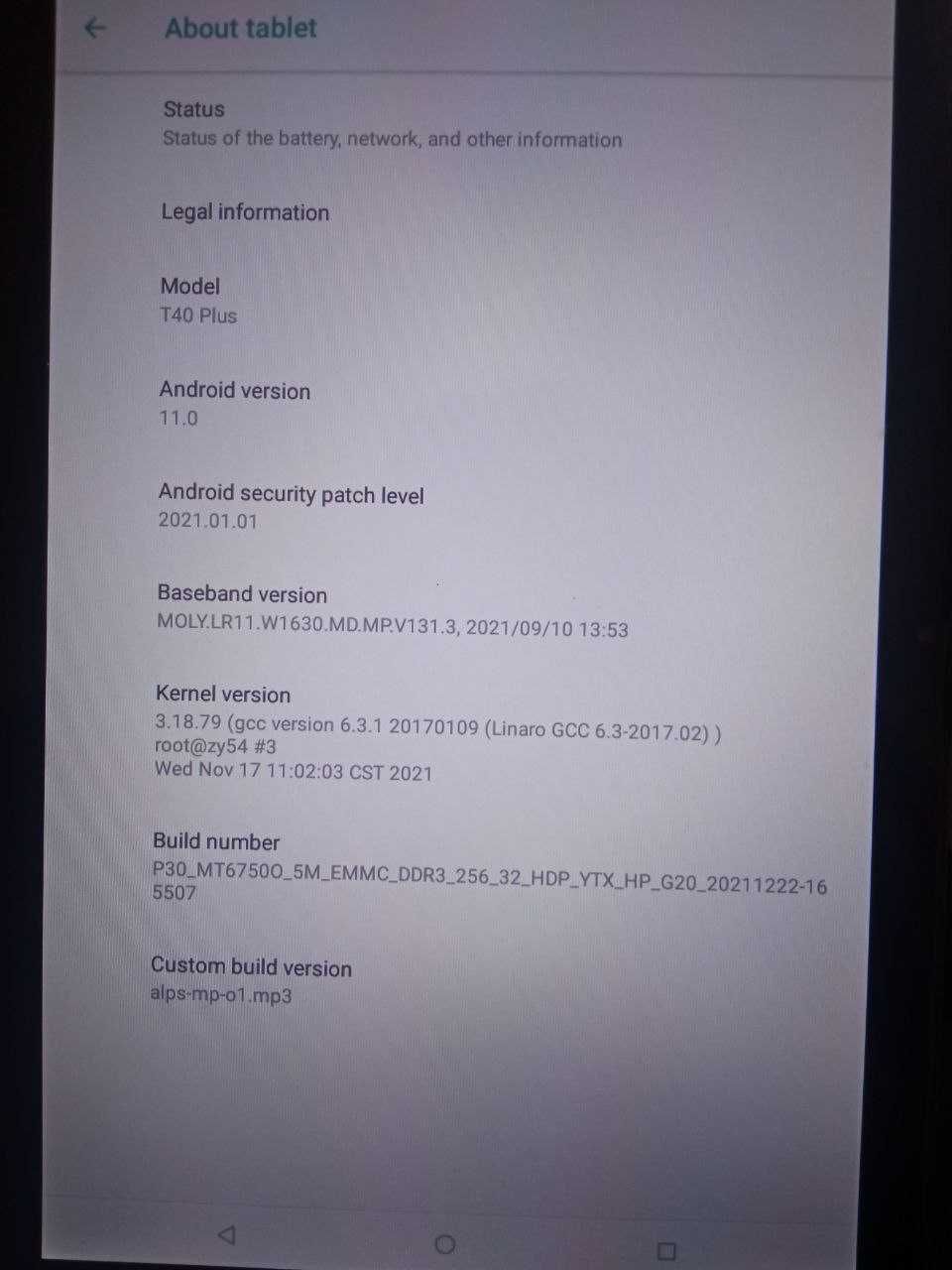 Planshet Tablet T40 Plus Kafolati bilan
