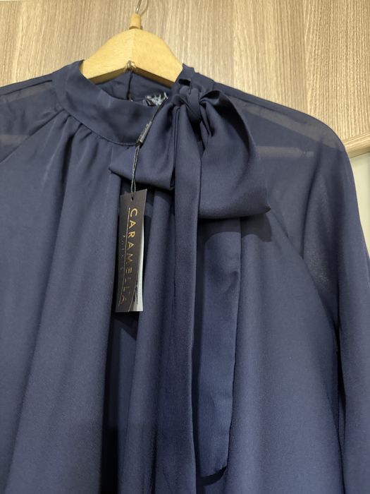 Рокля,тъмно синьо,”caramella fashion”ХЛ