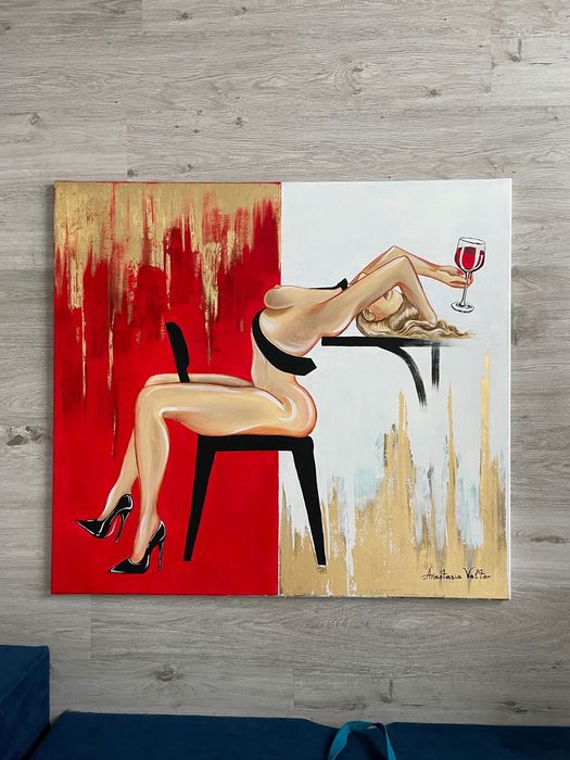 Интериорна картина, акрил върху платно