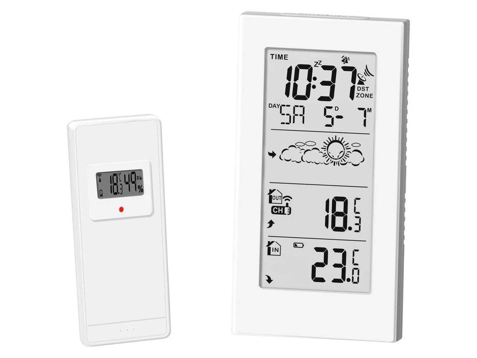 Termometru interior exterior, stație meteo wireless ceas radiocomandat