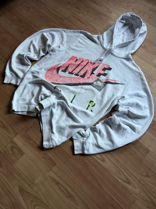 Hanorac hoodie sweater sweatshirt Nike Air white cotton