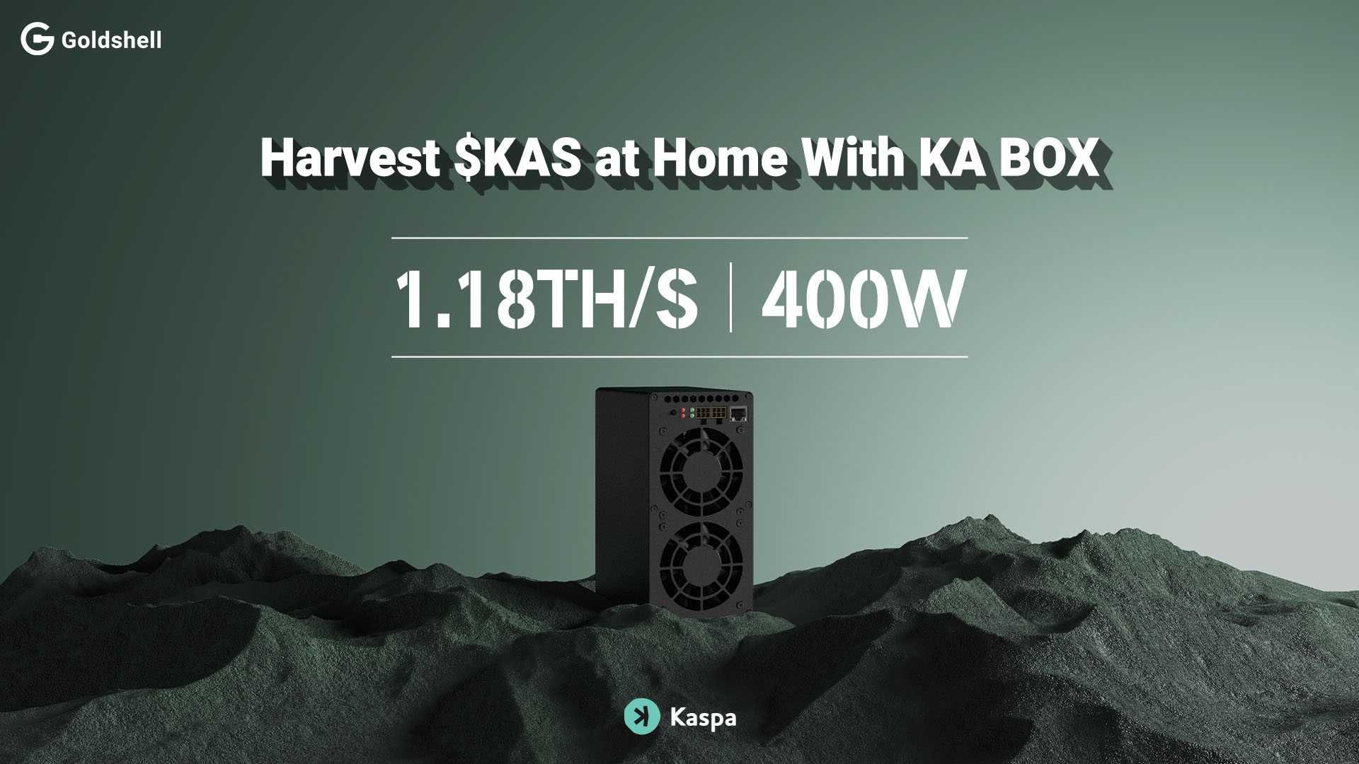 GoldShell KA Box, 1.18th, 400w, KAS Miner, Домашен Каспа Майнър