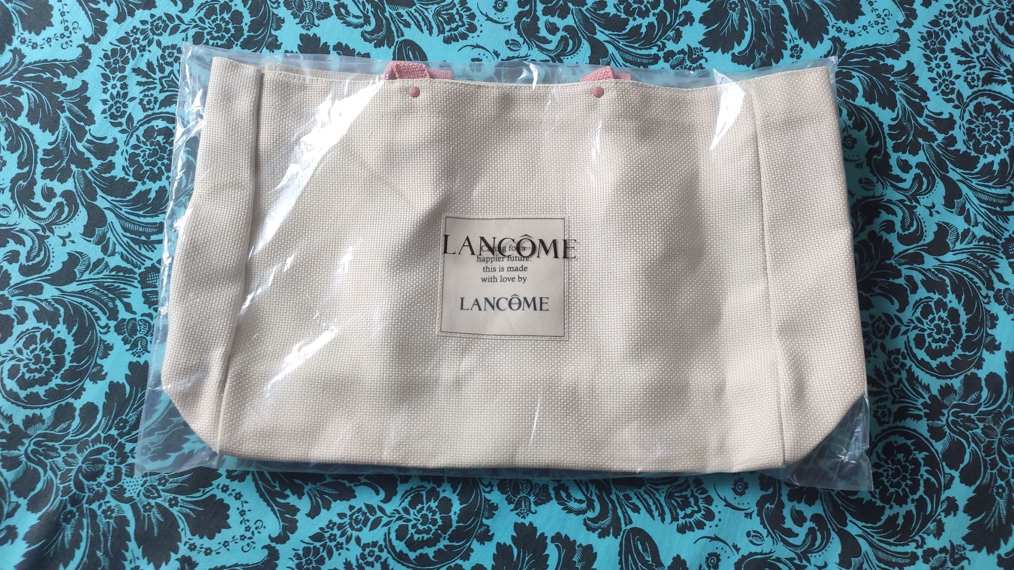 Дамска чанта за пазаруване Lancome слонова кост