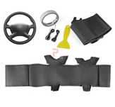 Husa volan piele negru 38 cm  Toyota Avensis 03-07