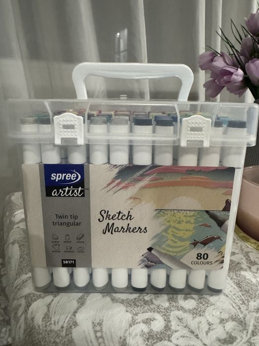 Акрилни маркери 80 бр . С два върха