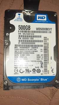 Hard laptop Westerndigital 500 GB