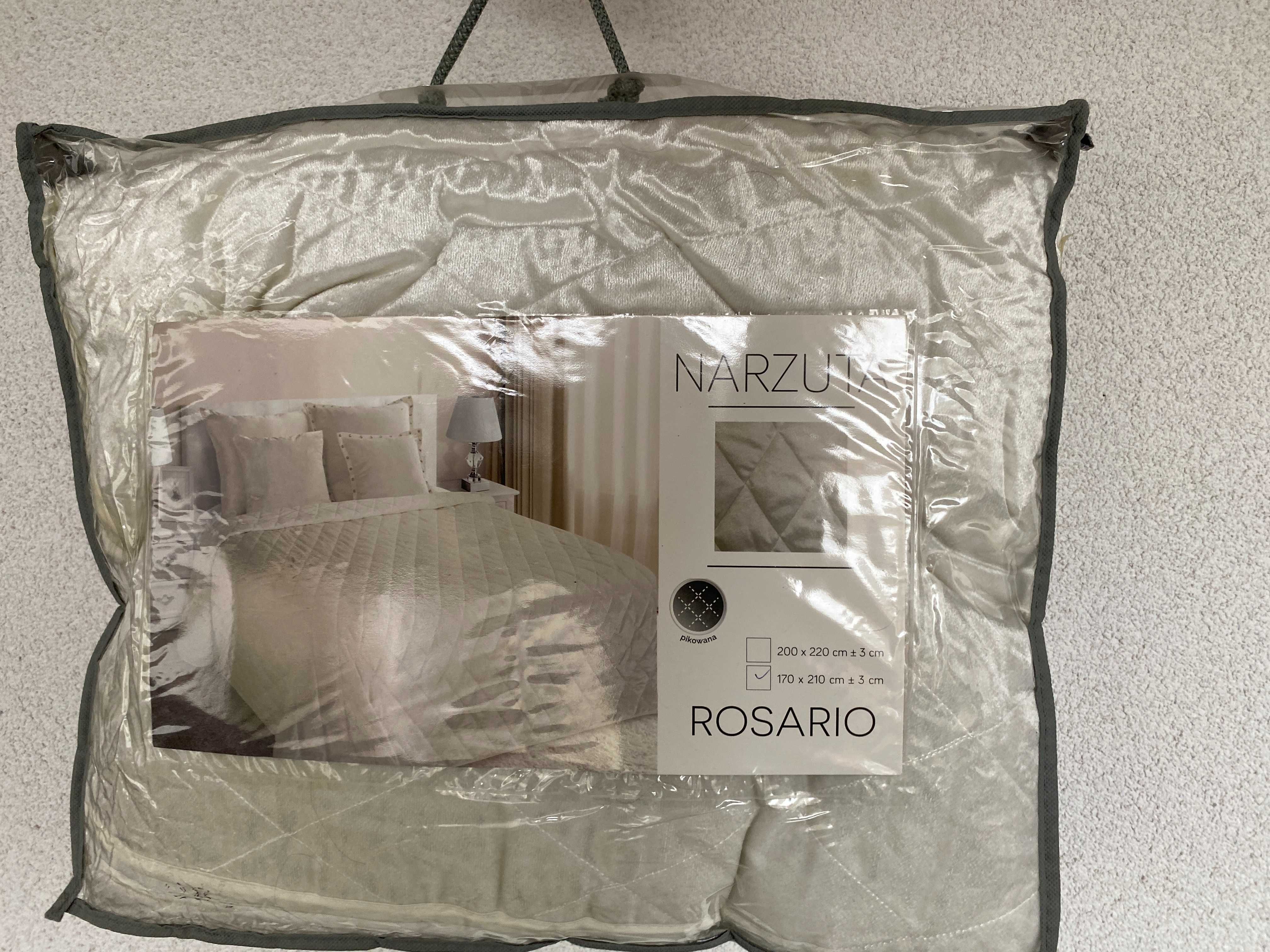 Cuvertura matlasata, alb sidefat, 'Rosario', nou, 170x210cm