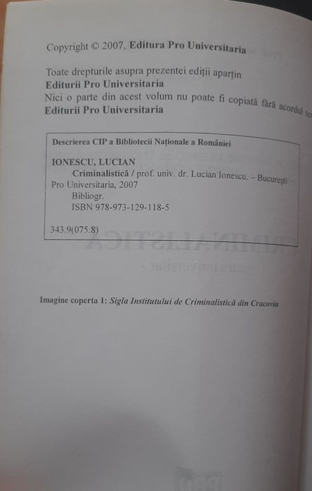 Criminalistica - Lucian Ionescu