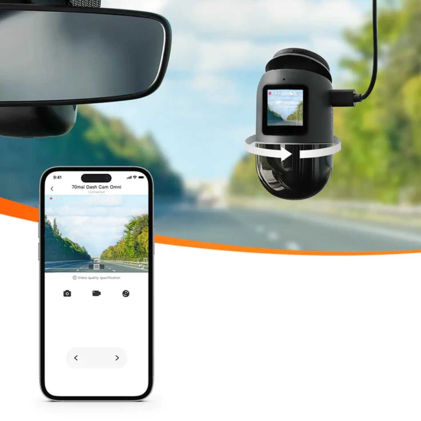 Видеорегистратор 70mai Dash Cam X200 Omni 64GB (EU, черный)