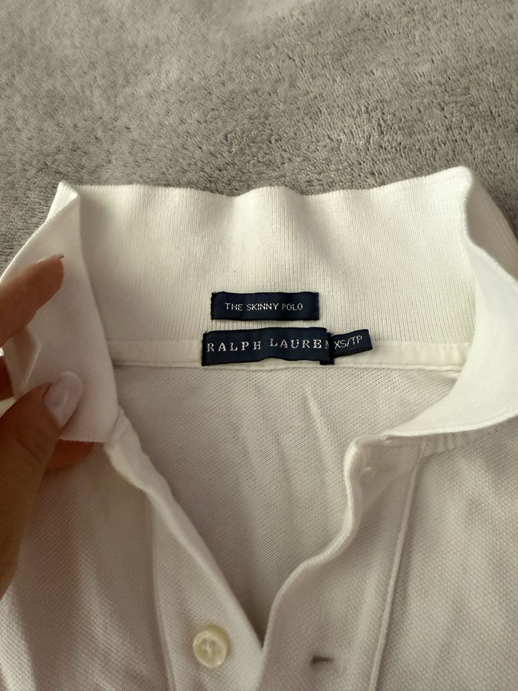 Бяла тениска Ralph Lauren - The Skinny Polo XS