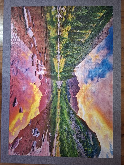 Собранный , приклееный на бумагу пазл 1500 штук ( 10000 тг )