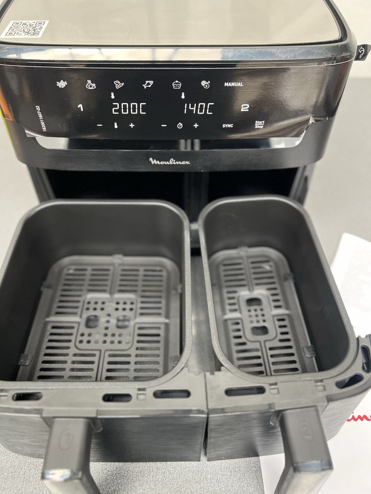 Двузонов фритюрник с горещ въздух Moulinex Dual Easy Fry 8.3L , 2450W