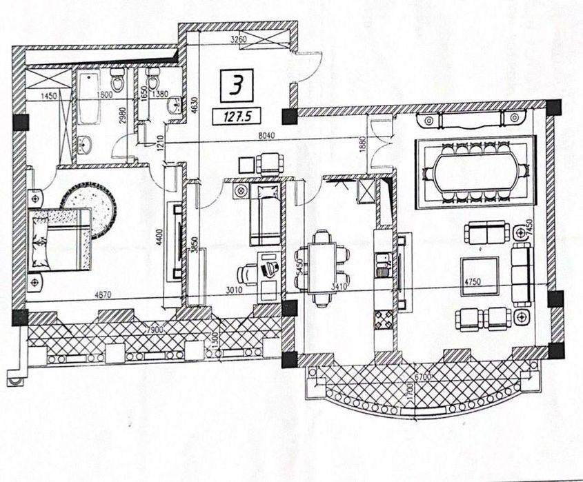Квартира ЖК Якс 4/11/12 129 кв.м