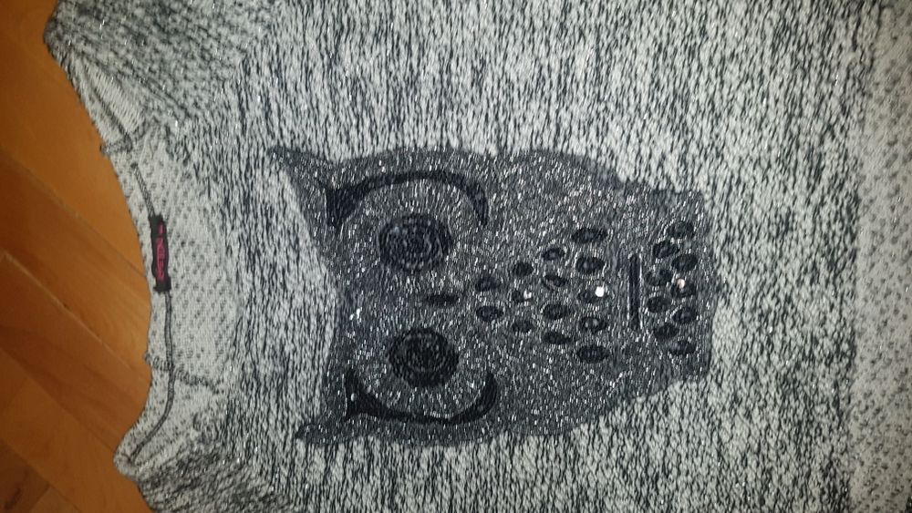 Pulover bufnita ARGINTIU