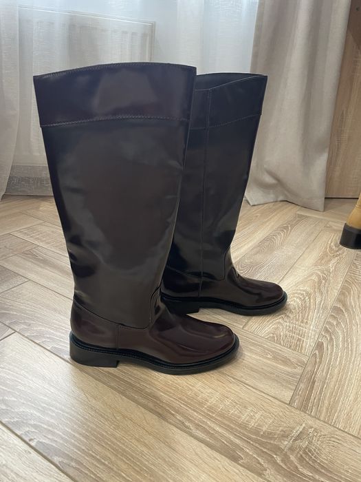 Сапоги Zara цвет бургунди