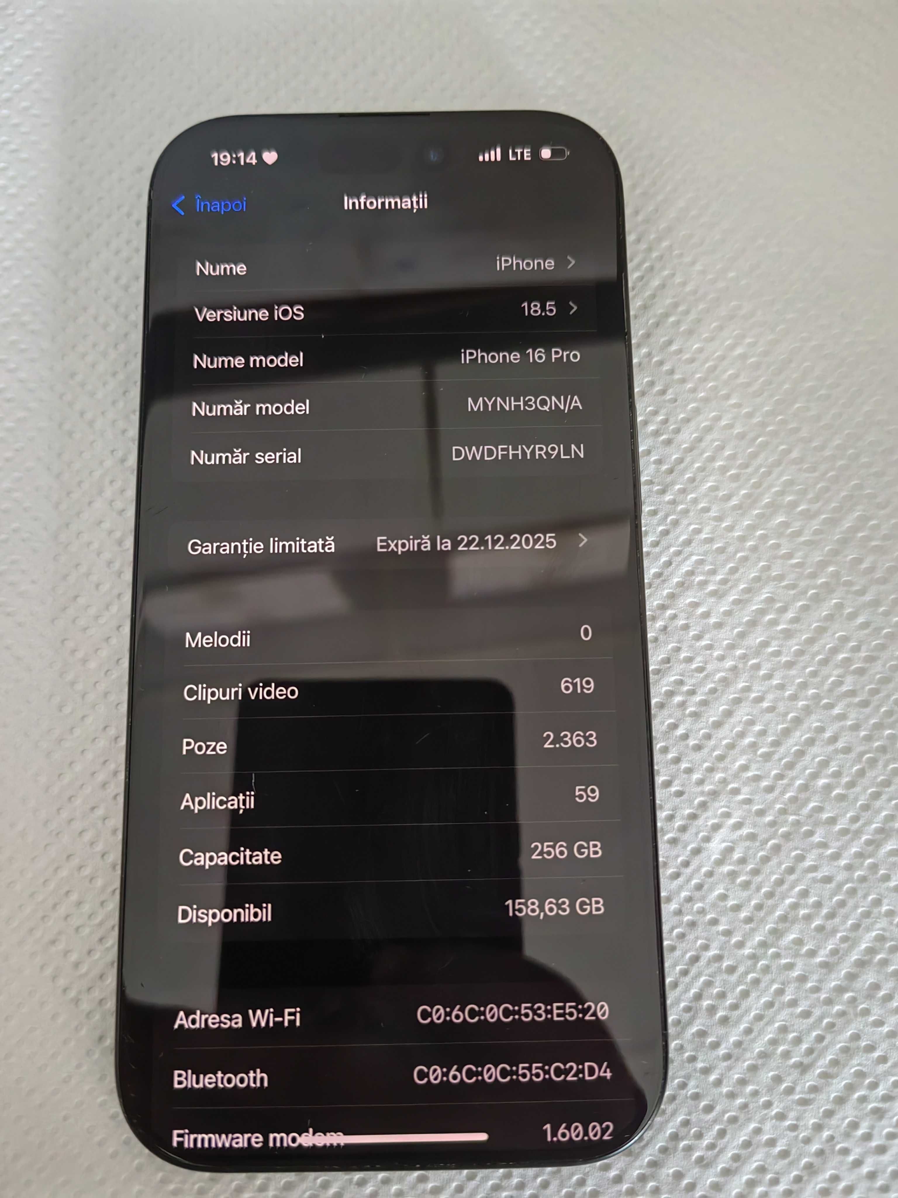 iphone 16 pro 256 aproape nou