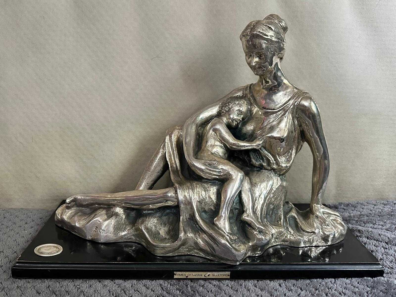 STATUETA Laminata ARGINT 925 - "Protectie Materna" - 100g. - OTTAVIANI