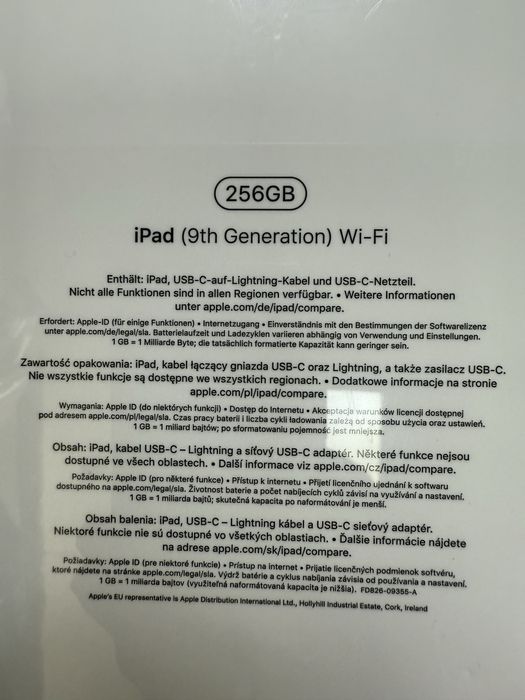 iPad (9th Generation) Wi-Fi Space Gray 256gb