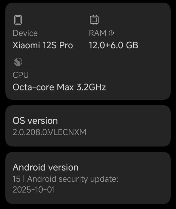 Flagman Xiaomi 12s pro 12/512