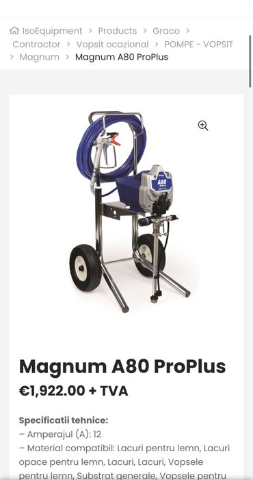 Fane Amanet: Pompă electrică de pulverizare Magnum A80 ProPlus