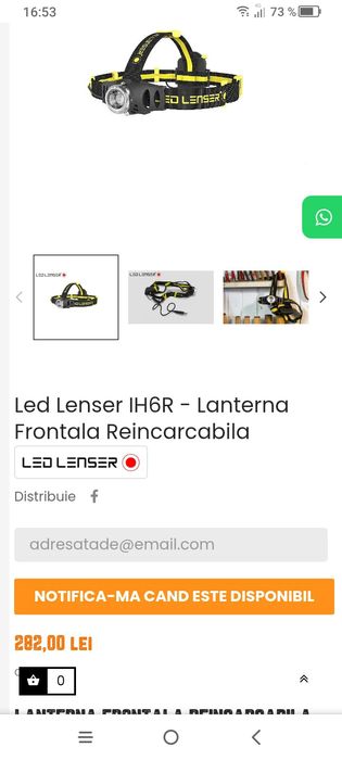 Lanterna frontala led lenser,energizer, olight