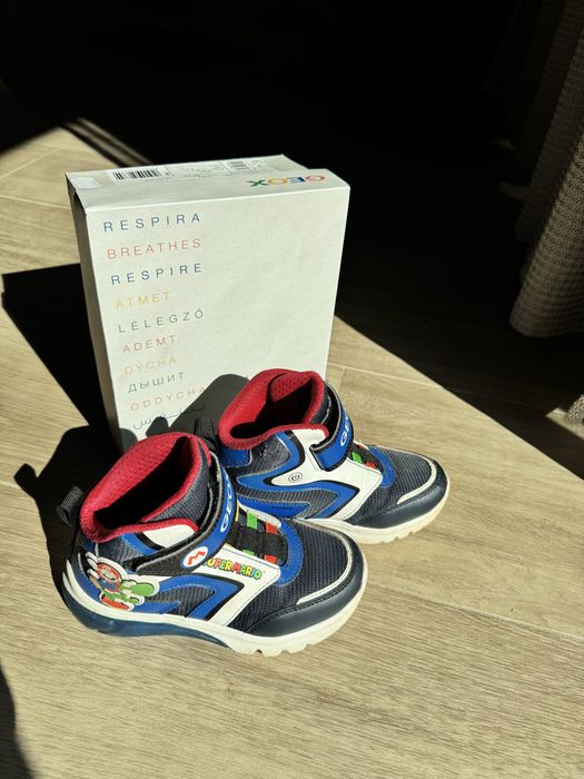 Детски обувки Geox, Super Mario, светещи