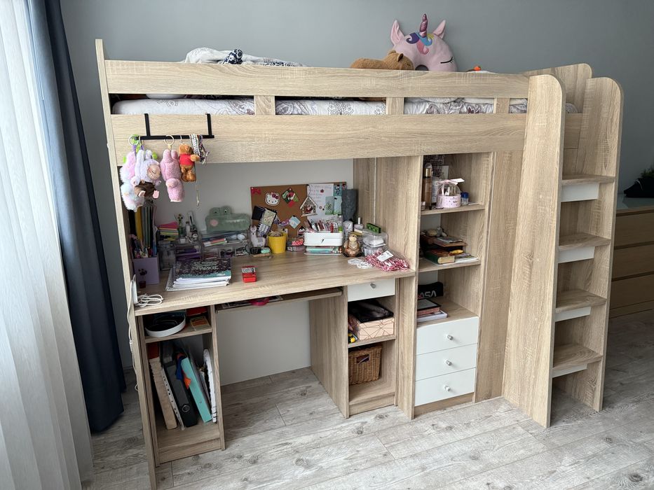 Детско легло с бюро и гардероб