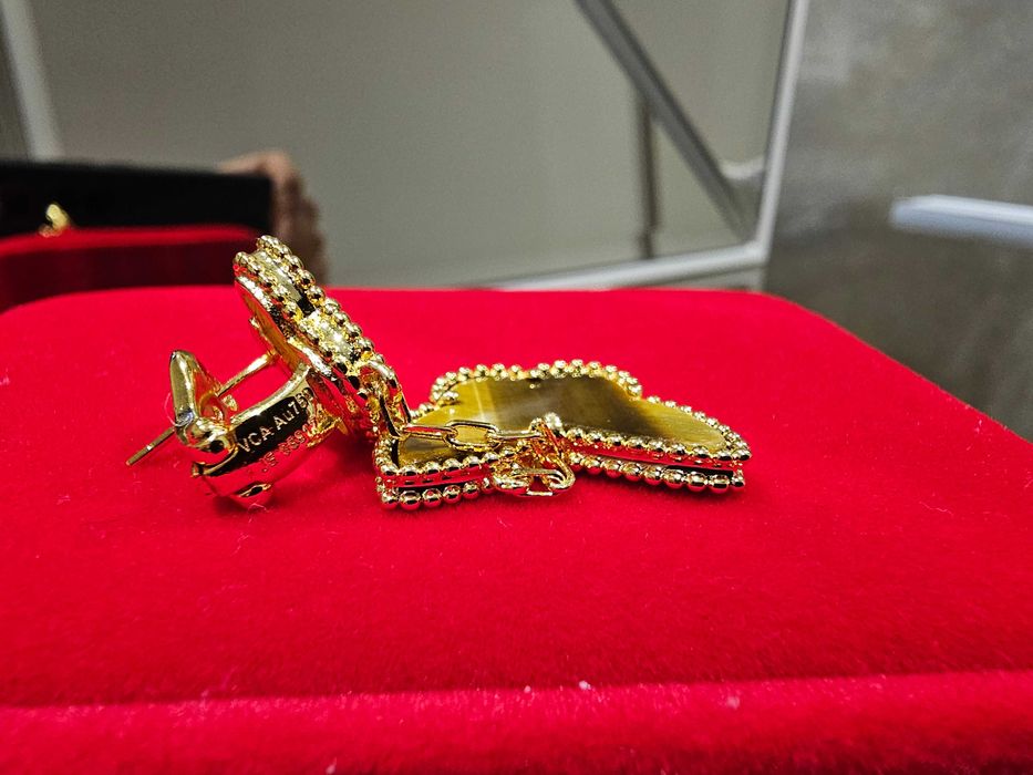 Van Cleef & Arpels VCA 2 Butterfly Clover Lucky Alhambra Дамски Обеци