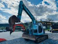 Kobelco SK 135 SR LC Excavator pe senile cu lama Kobelco SK 135, an 2001, 7613 ore, 15 tone