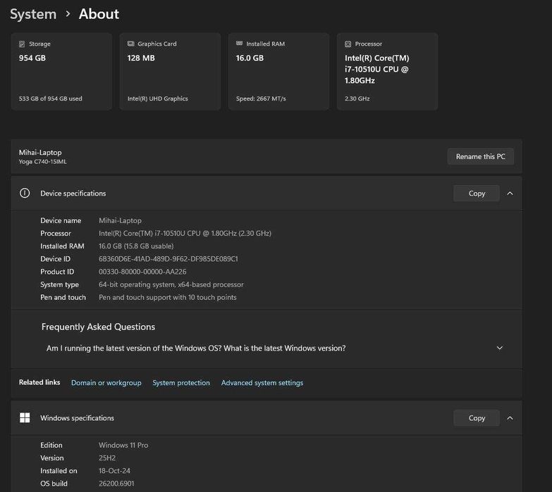 Lenovo Yoga C740 – i7 / 16GB / 1TB SSD / Touch / Windows 11 Pro