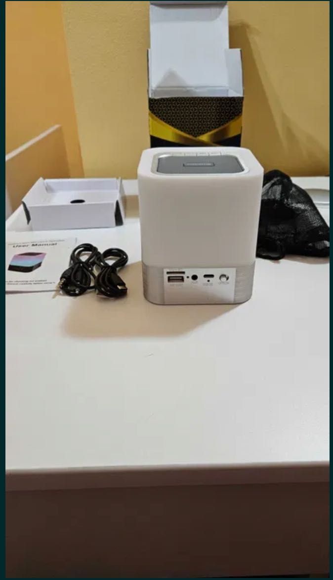 Безжична Bluetooth колонка със светеща нощна лампа
