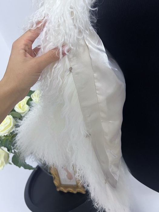 Blana 100% naturala de oaie mongoleza alba