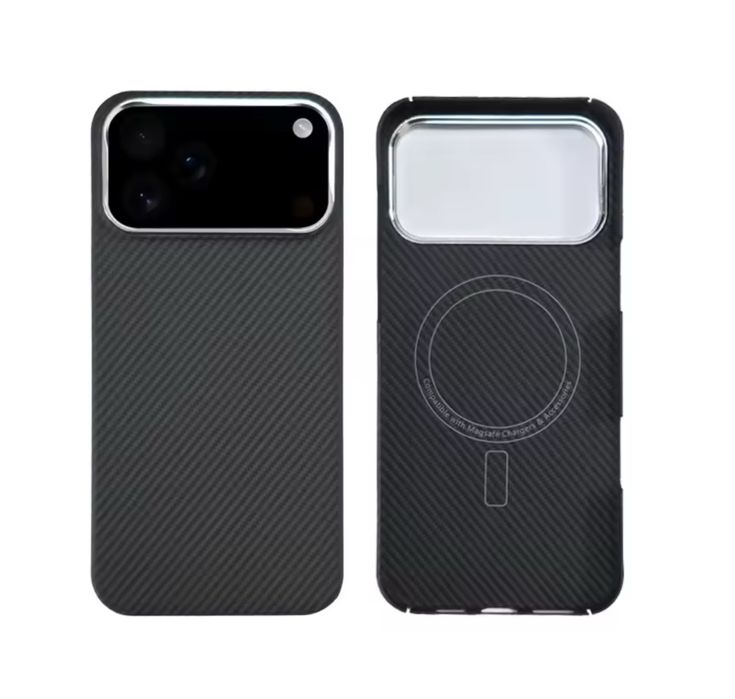 Husa KEVLAR Ultra Slim Neagra Folie Sticla Iphone 17 17 PRO 17 PRO MAX