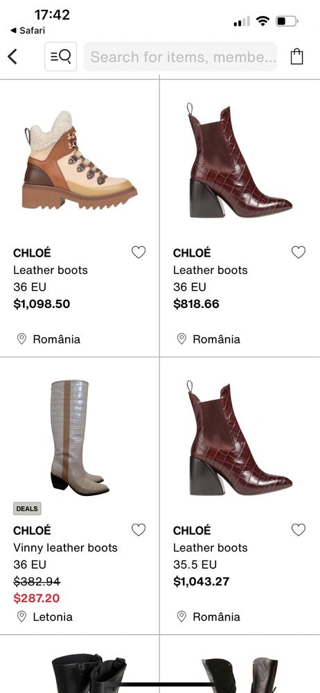 Chloe Wave Boots 38