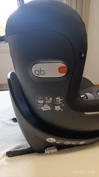 Scaun auto ISOFIX i-Size GB Vaya2 Silverfox Grey, 45-105 cm, Gri/Negru
