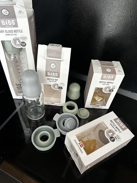 Стъклени бебешки бутилки Bibs