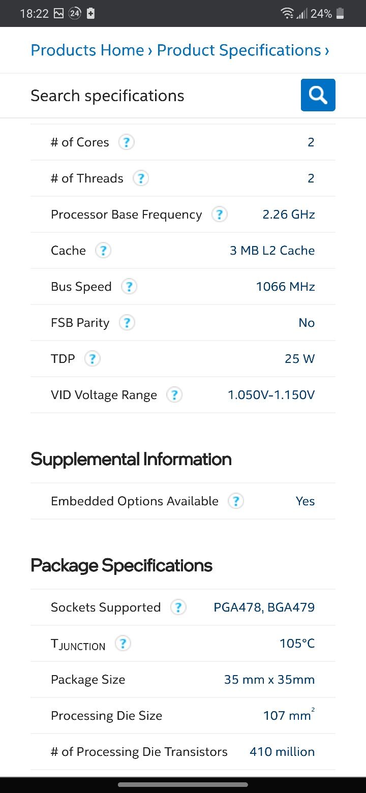 Vand procesor Intel core2 duo P8400 laptop