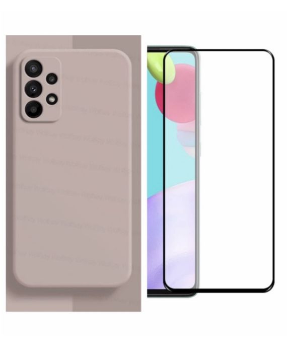 Husa Interior Material si Folie Sticla Samsung A13/A23/A33/A35/A36/A56