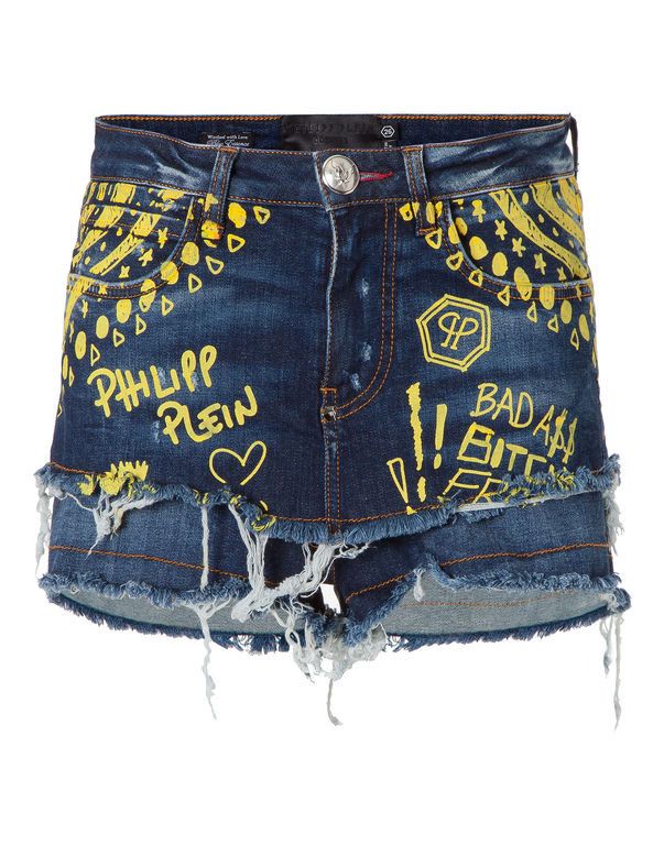 Philipp Plein denim hot pants "switzerland"