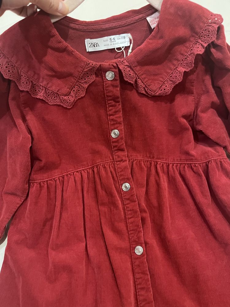 червена рокля zara 116