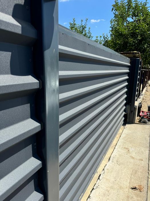 Tablă Cutată T20 T35 Gard Fațadă gri antracit 6m piesă specială stâlpi