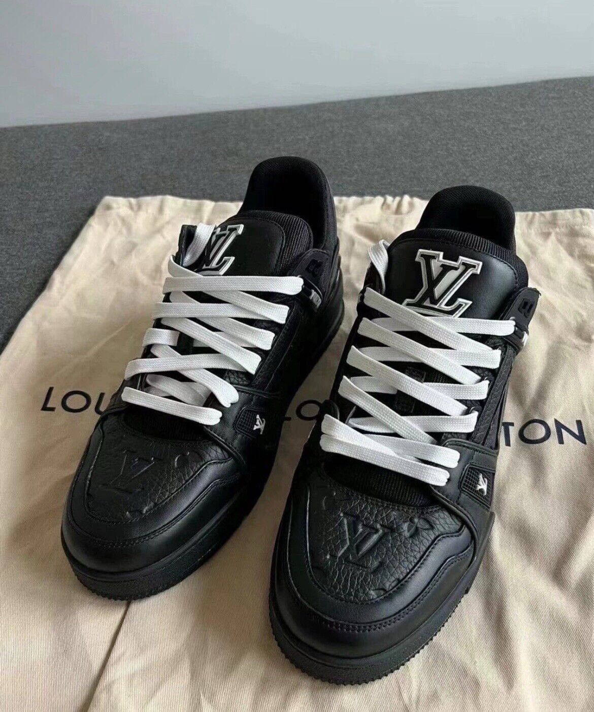 Louis Vuitton Trainer Low Full Black Adidasi Unisex - REDUCERE