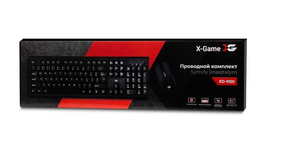 Клавиатура + мышь X-Game XD-1100OUB, Black, USB. Новое.